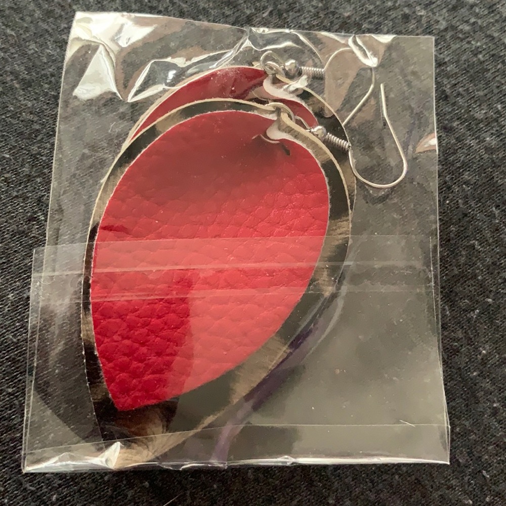 Faux Leather Earrings